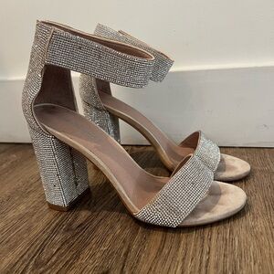 Jeffrey Campbell rhinestone ankle strap heels
